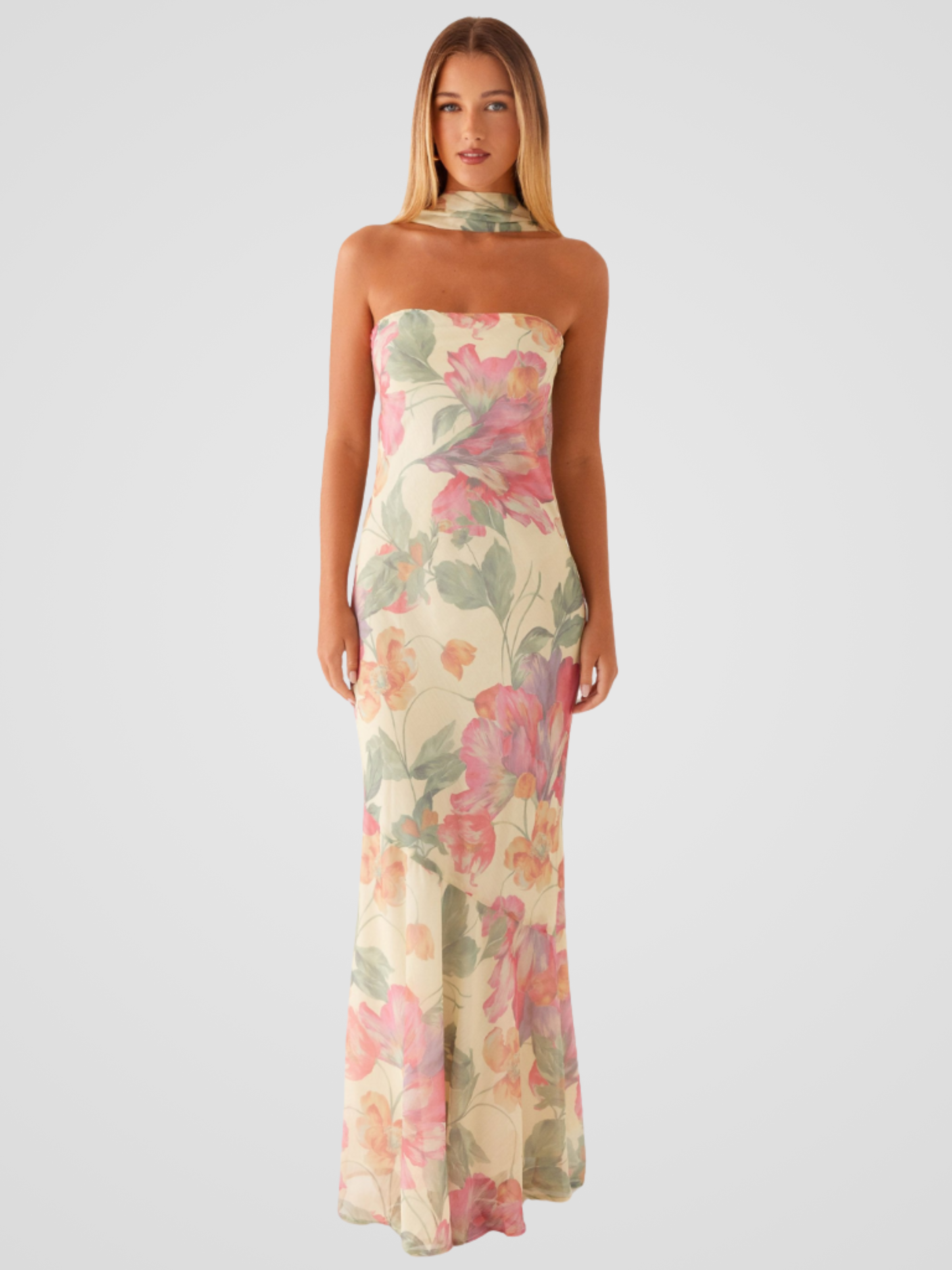 Aperti™ | Floral Chiffon Bandeau Dress