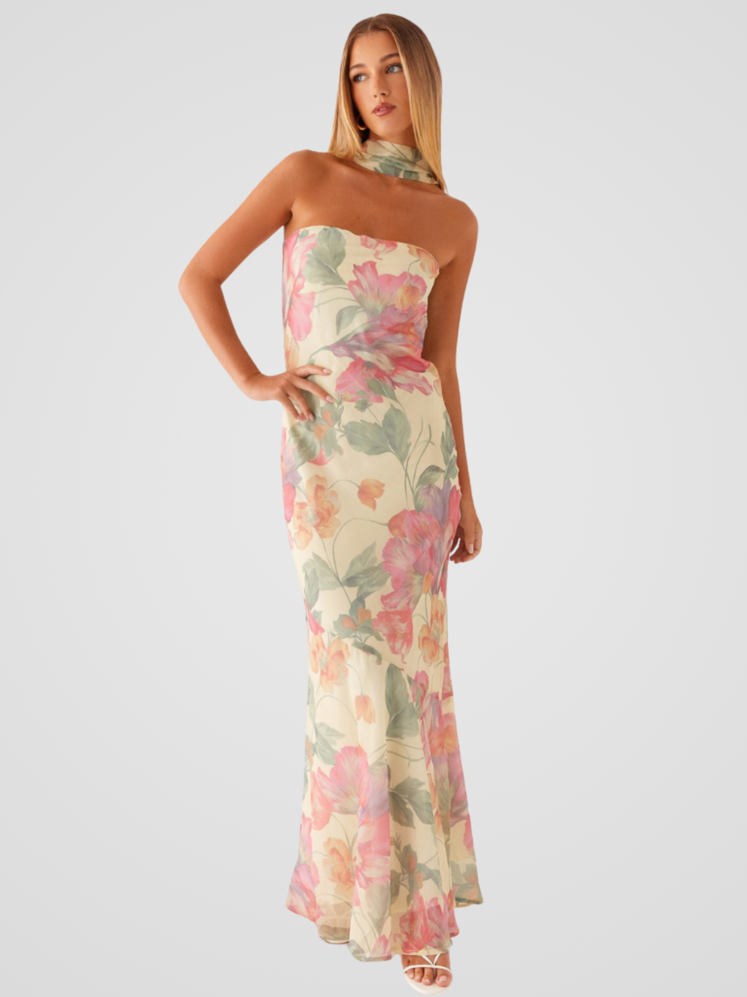 Aperti™ | Floral Chiffon Bandeau Dress