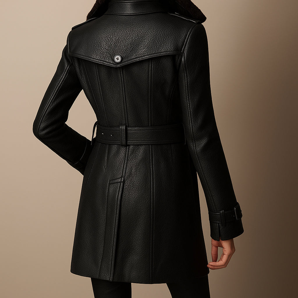 Isla | Women Elegant Faux Leather Coat | Timeless & Versatile