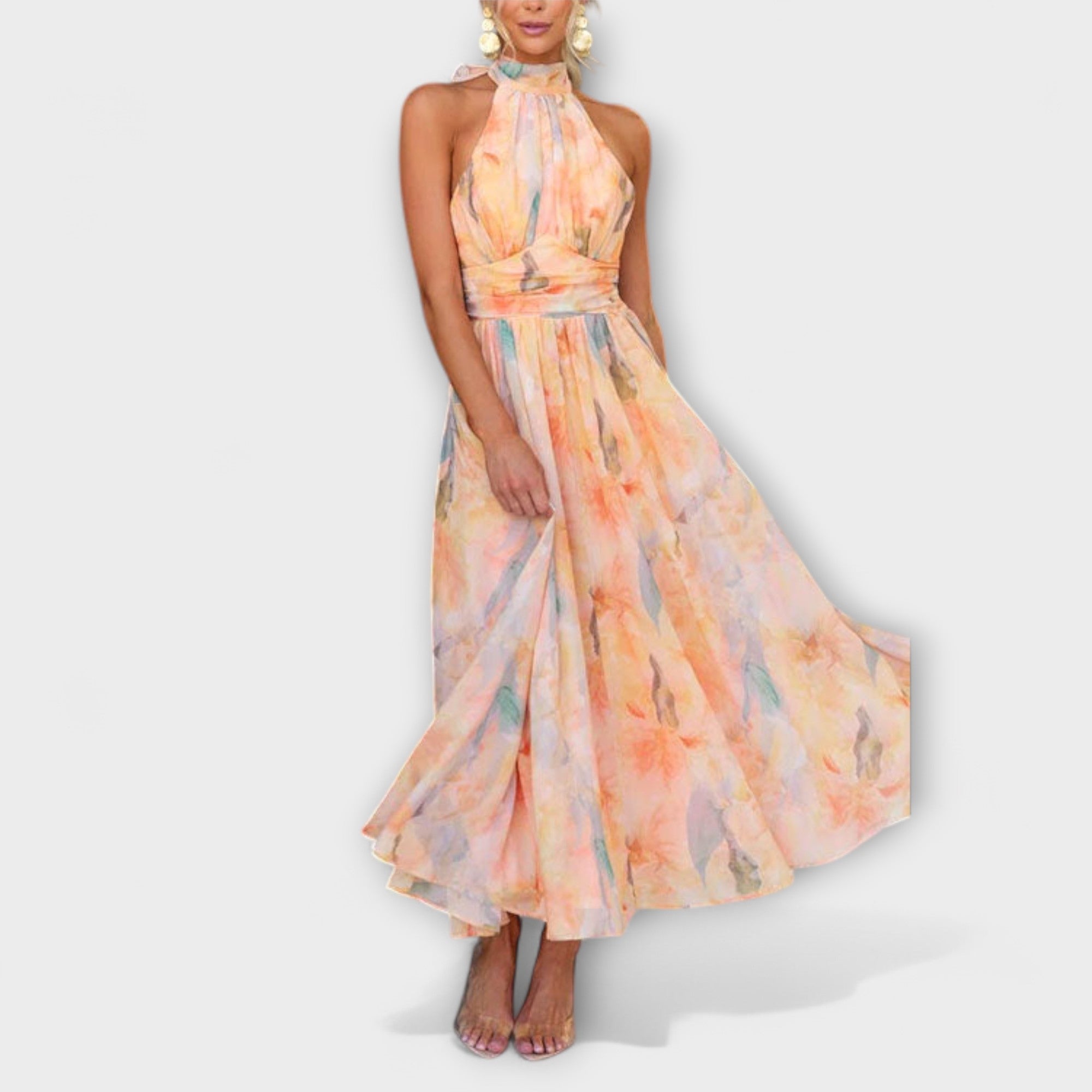 Giulia™ | Long Dress with American Neckline