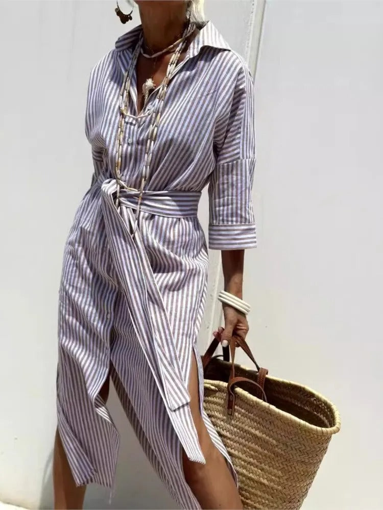 Géraldine | Light and Stylish Striped Dress