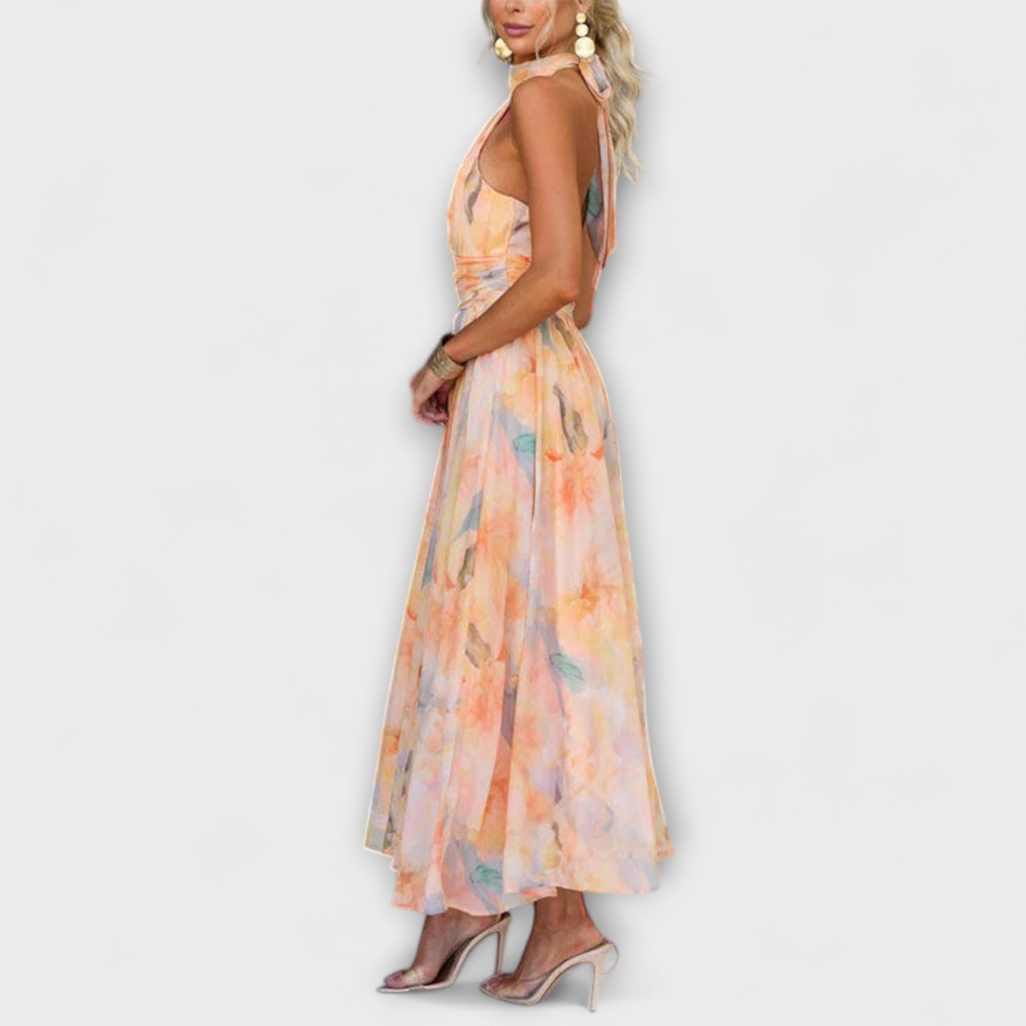Giulia™ | Long Dress with American Neckline