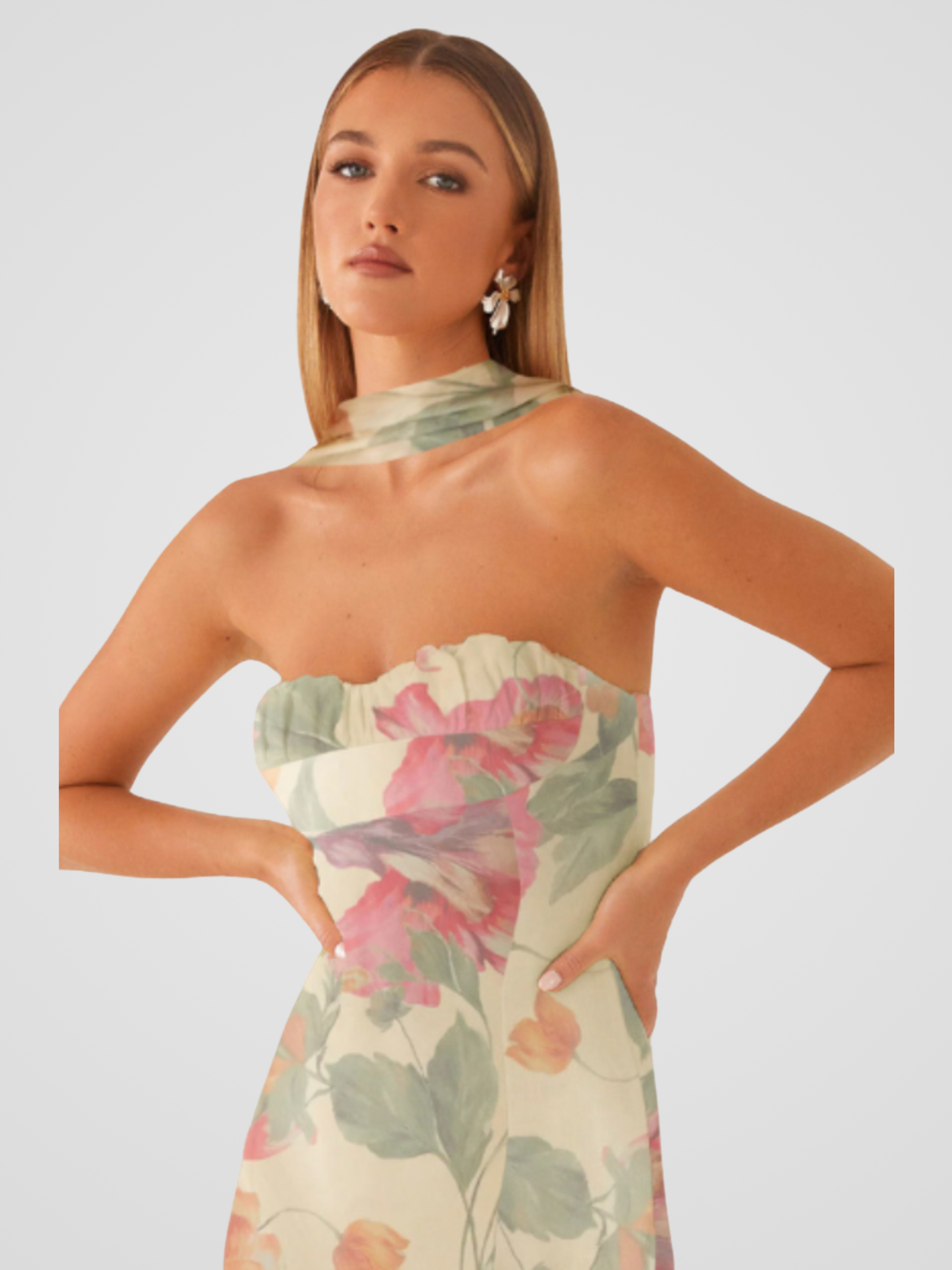 Aperti™ | Floral Chiffon Bandeau Dress