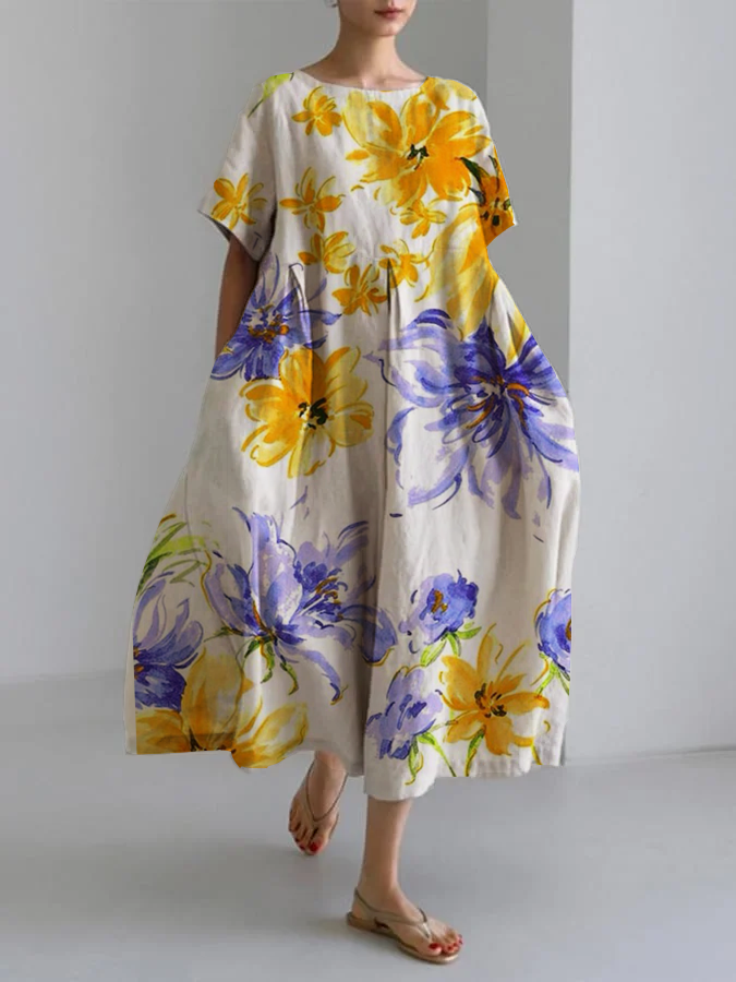 GRACE - ELEGANT FLOWER MAXI DRESS