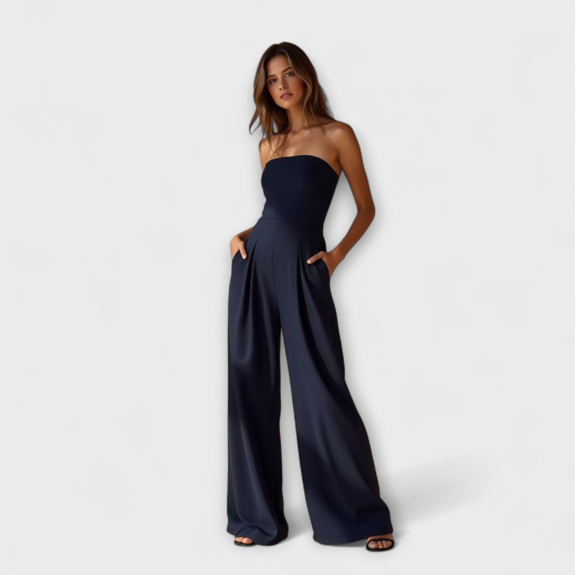 Hannah - Elegant Strapless Jumpsuit