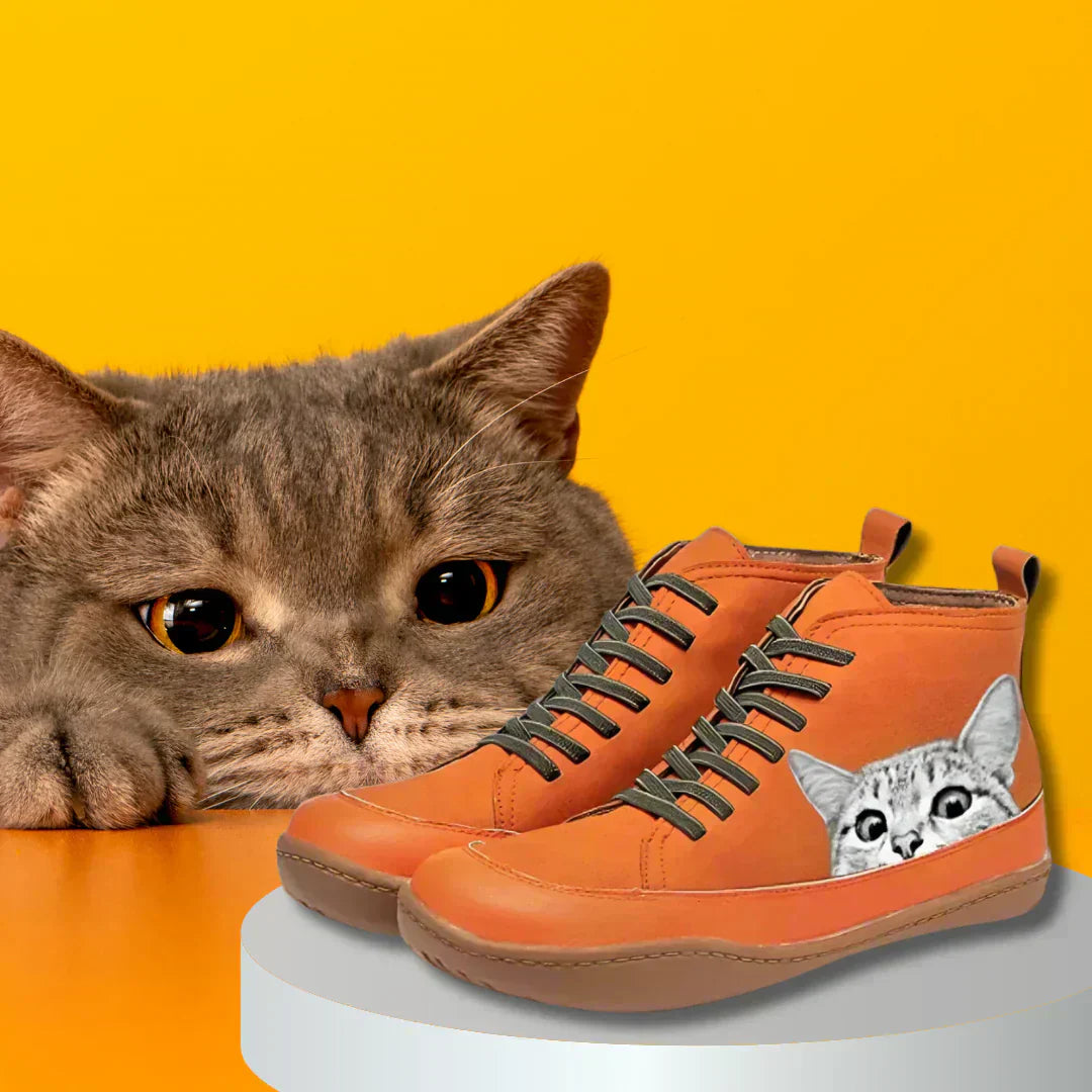 Mirella™ | Leather Shoes for Cat Lovers