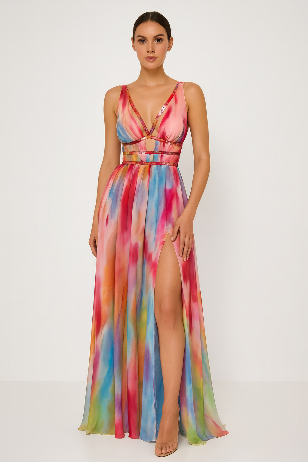 Lucia™ | Maxi Dress with Watercolor Print