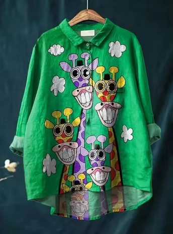 Elegant Shirt with Modern Animal Print