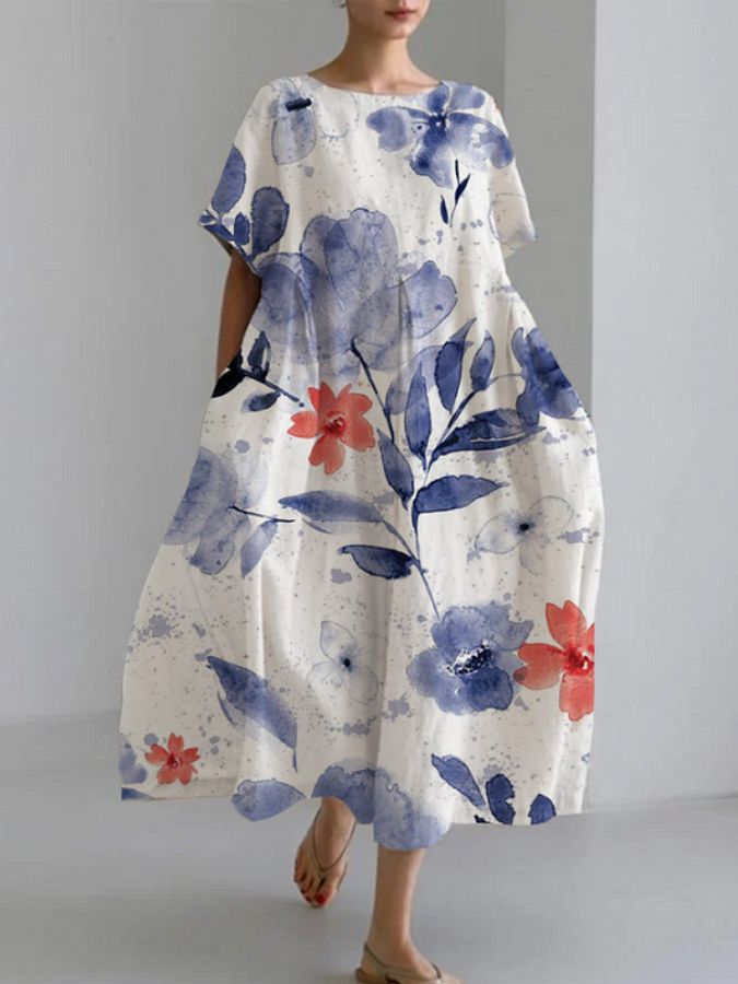 CLARA - CHIC DRESS WITH FLORAL PATTERN