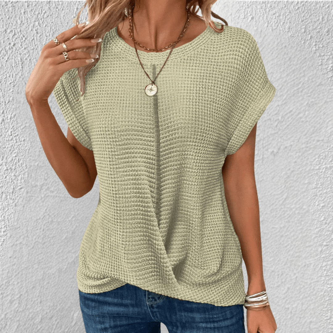 Luna | Tummy Tucking Waffle-knit top