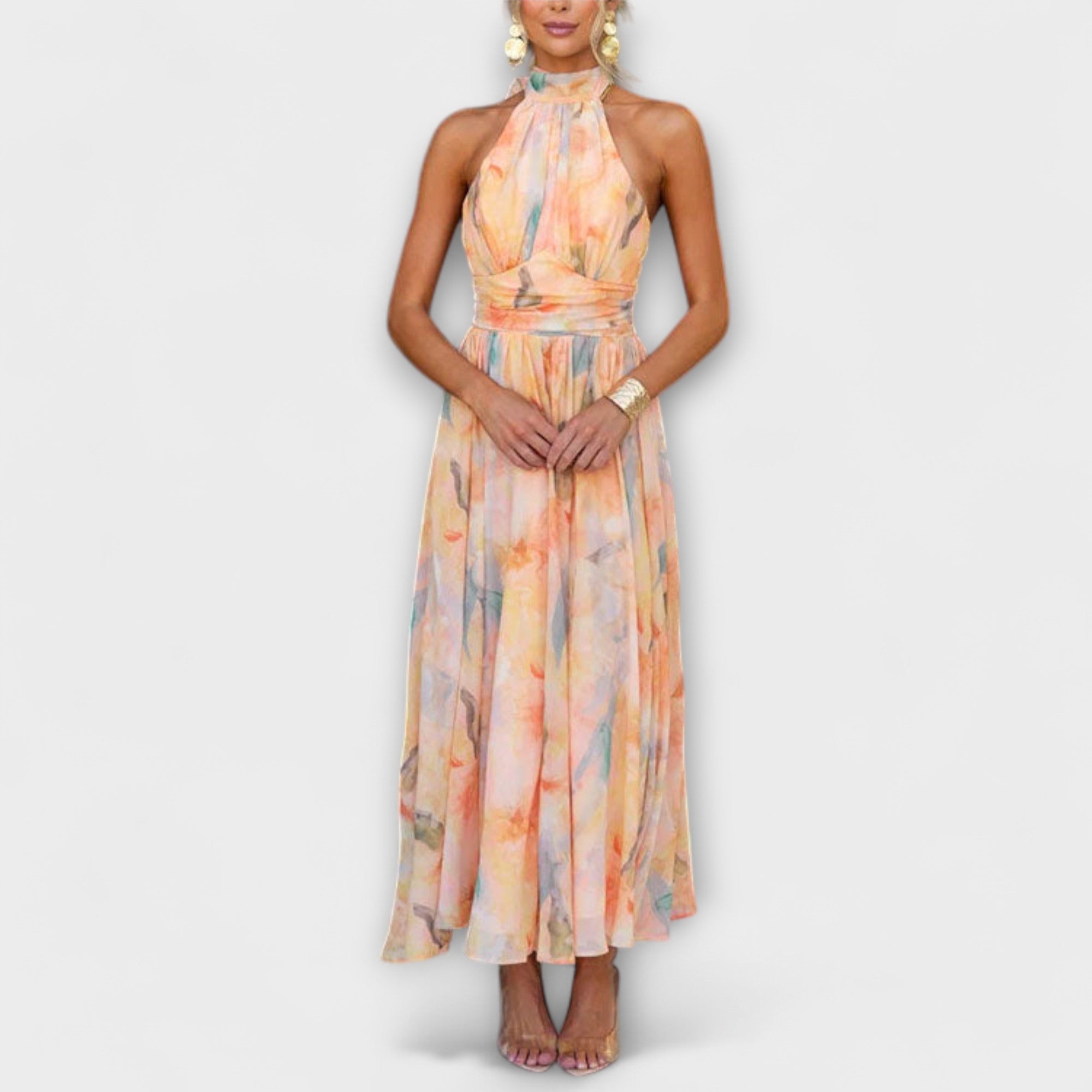 Giulia™ | Long Dress with American Neckline