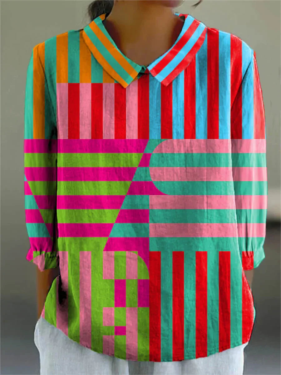 Colorful Casual Shirt with Flattering Cut