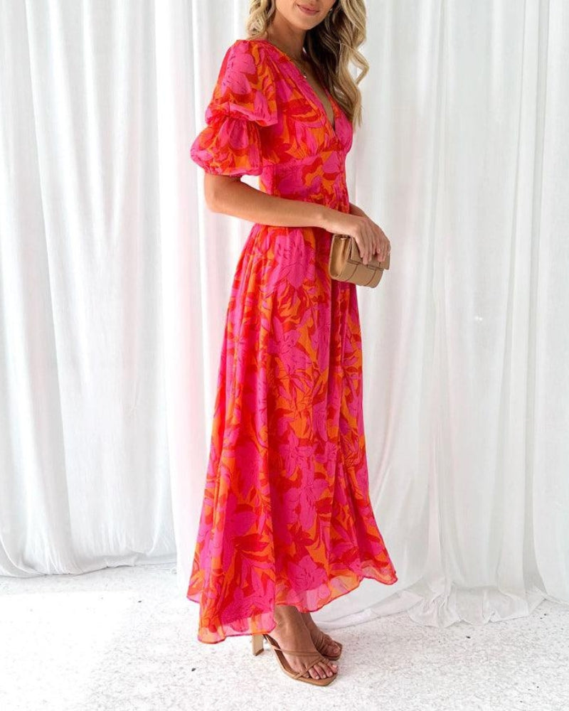 Alva™ | Maxi Dress with Balloon Sleeves