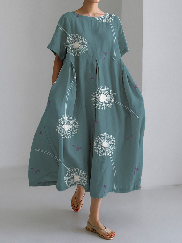 AURORA - DANDILION PRINT MAXI DRESS
