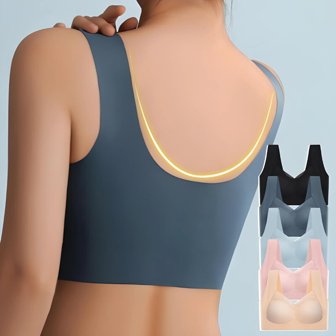 (PACK OF 5) Ultra-Comfortable Wireless Bra