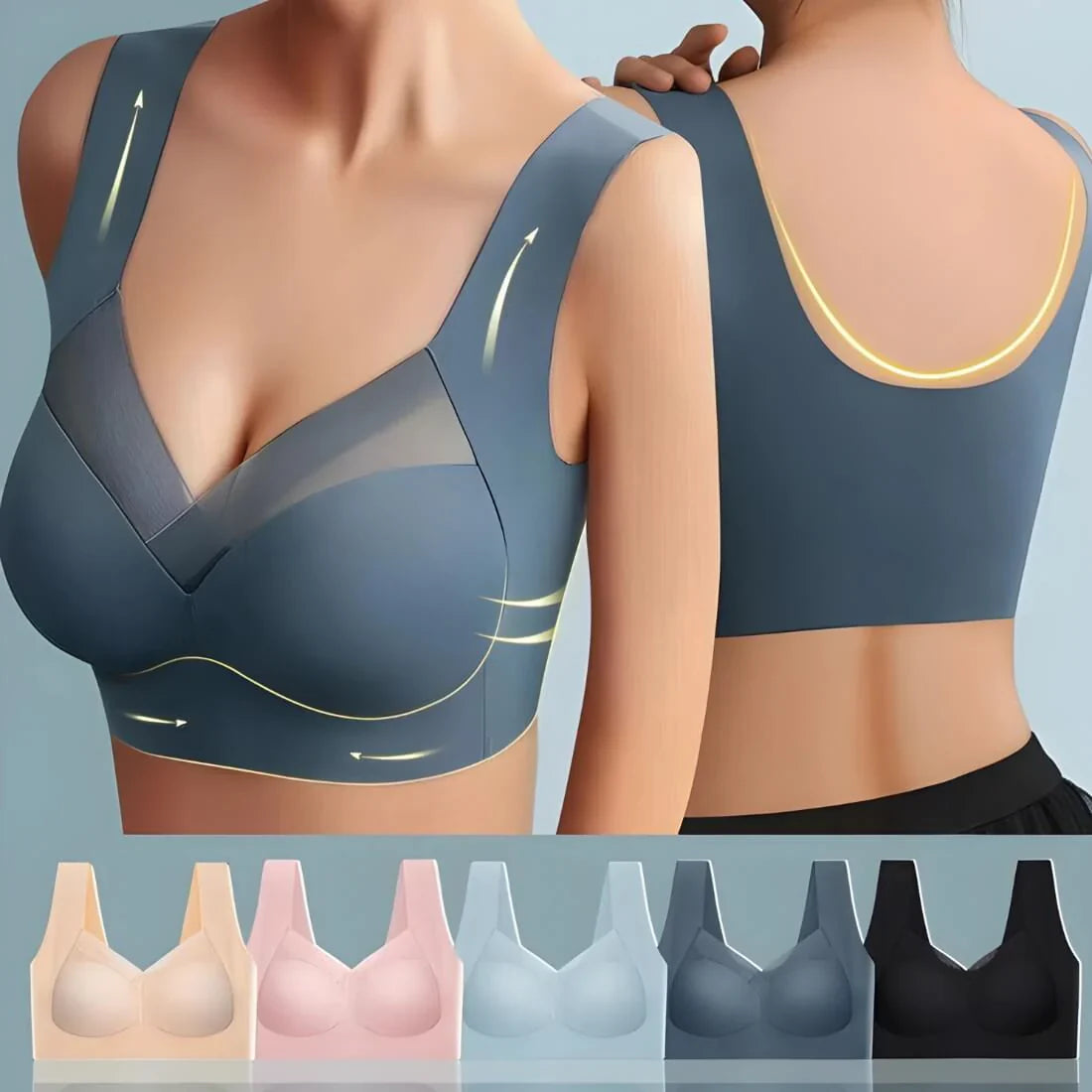 (PACK OF 5) Ultra-Comfortable Wireless Bra