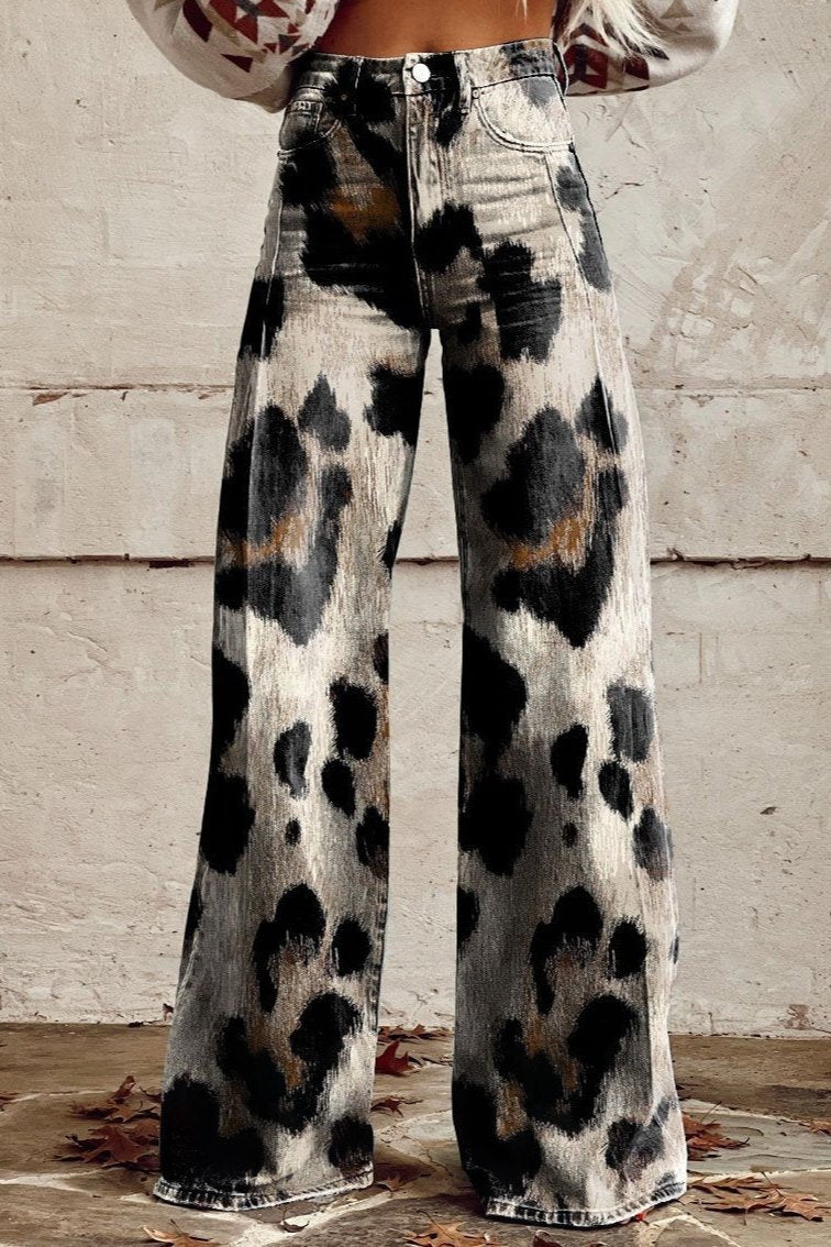 Maren | Bold Leopard Print Jeans
