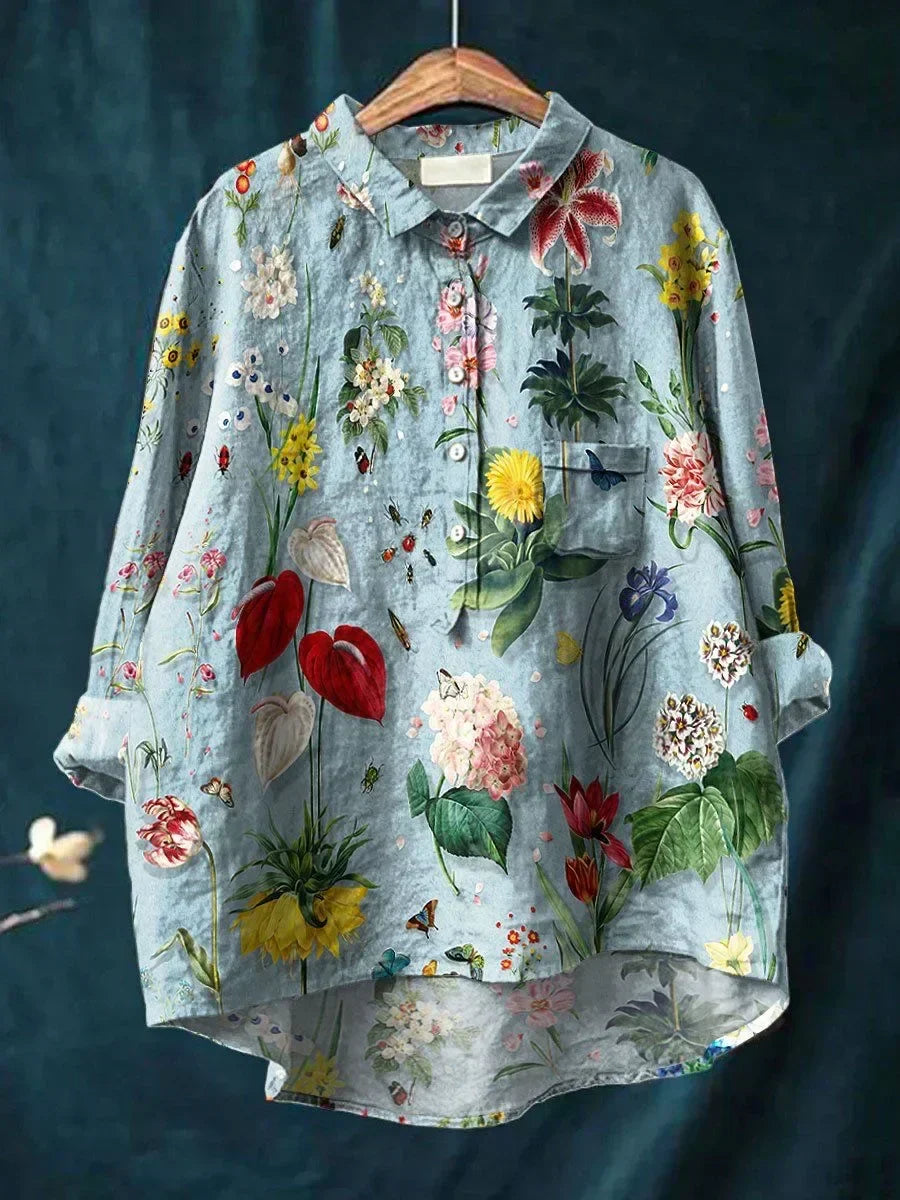Elegant Lota Shirt with Delicate Floral Pattern