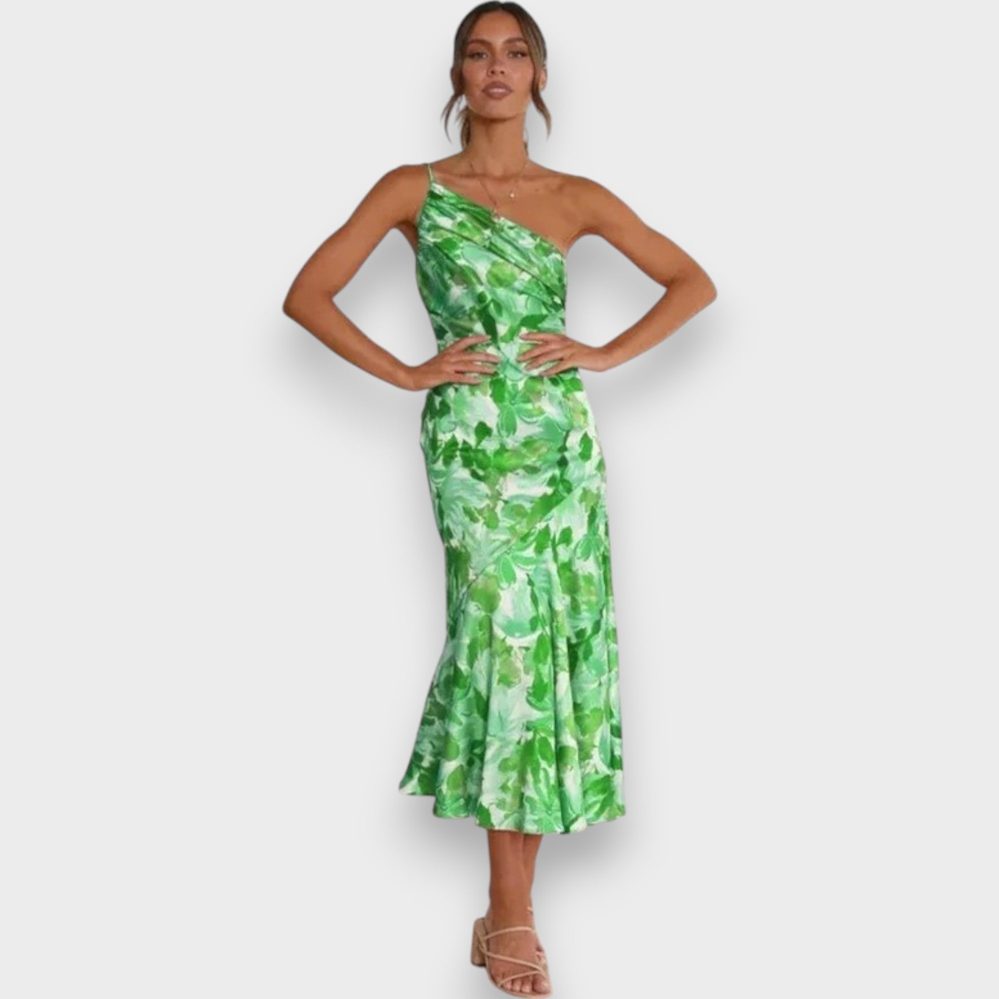 Celie™ | One-Shoulder Floral Dress