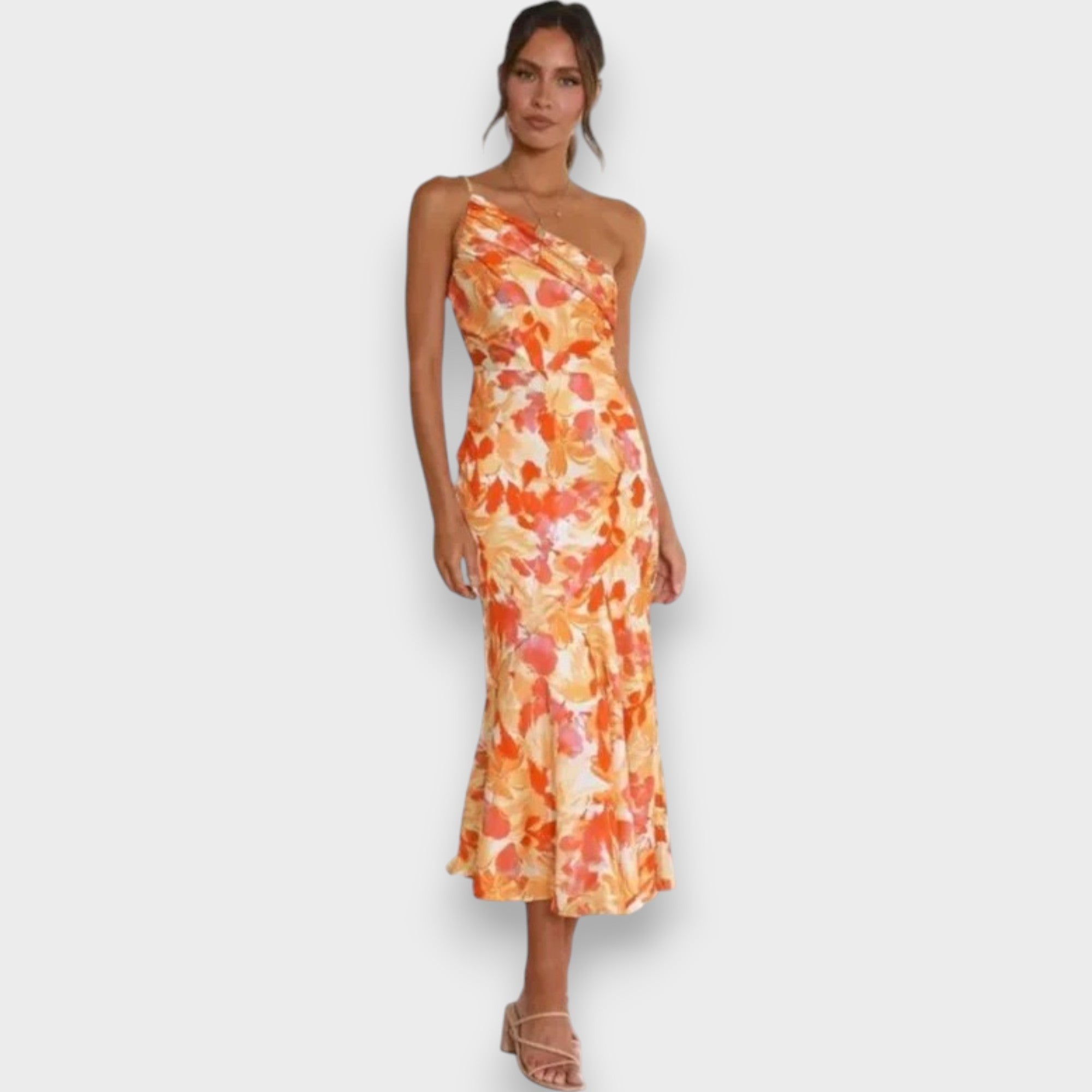 Celie™ | One-Shoulder Floral Dress